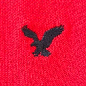 American eagle red polo Medium